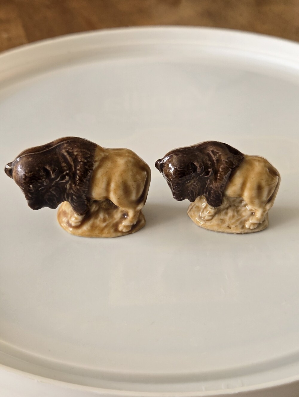 Wade Red Rose Tea Figurines Large & Small Bison Buffalo
